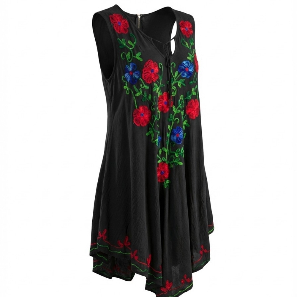 RiveriaSun Swim Coverup Vibrant Floral Embroidery Size 2X